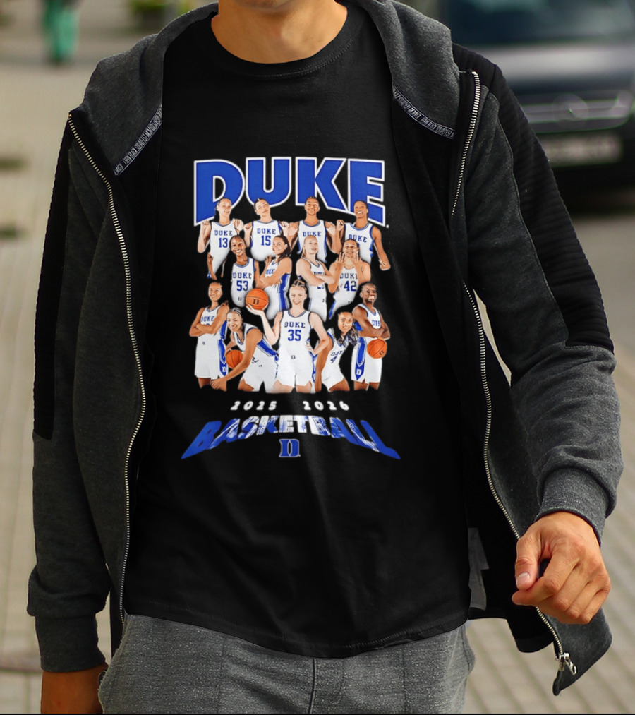 Duke Blue Devils Women's Basketball Team 2025 2026 Collage T-Shirt