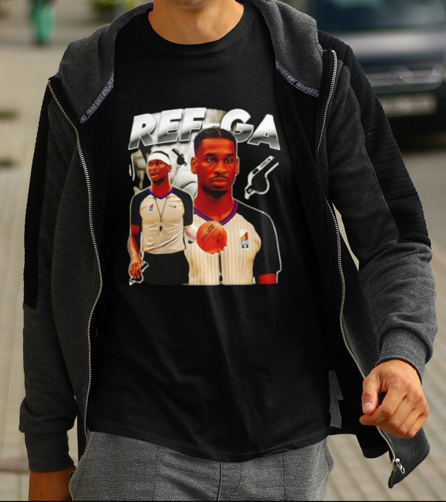 Shai Gilgeous Alexander Basketball Referee Whistle Court Game T-Shirt