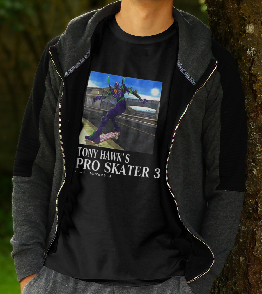 Tony Hawk's Pro Skater 3 Evangelion Crossover Skating Scene T-Shirt
