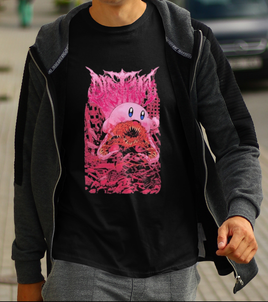 Distant Devourer Kirby Cosmic Horror Crossover Collage T-Shirt