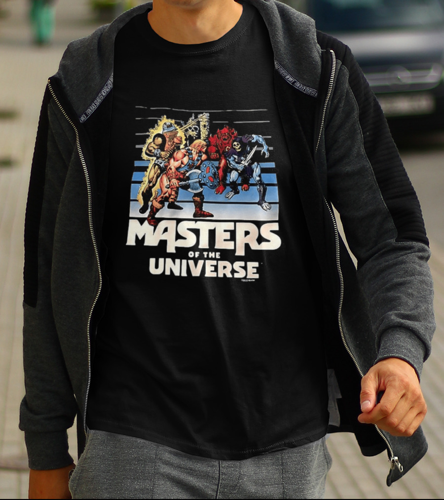 Masters Of The Universe He Man And Skeletor Battle Scene T-Shirt