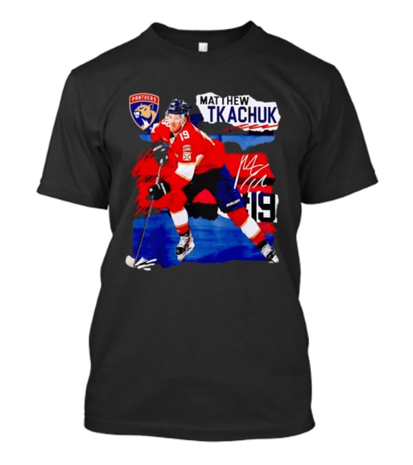 Matthew Tkachuk 19 Florida Panthers NHL Hockey Player Image T-Shirt