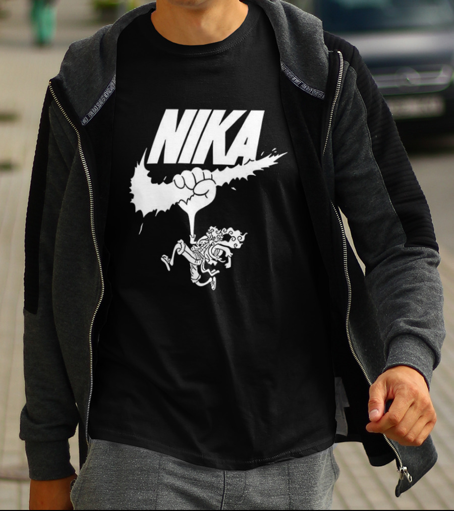 Nika Sun God One Piece Fist Logo Anime T-Shirt