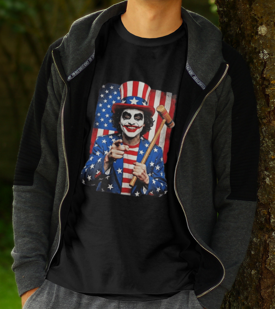 Uncle Jimmy USA Flag Joker Parody Patriotic Costume T-Shirt