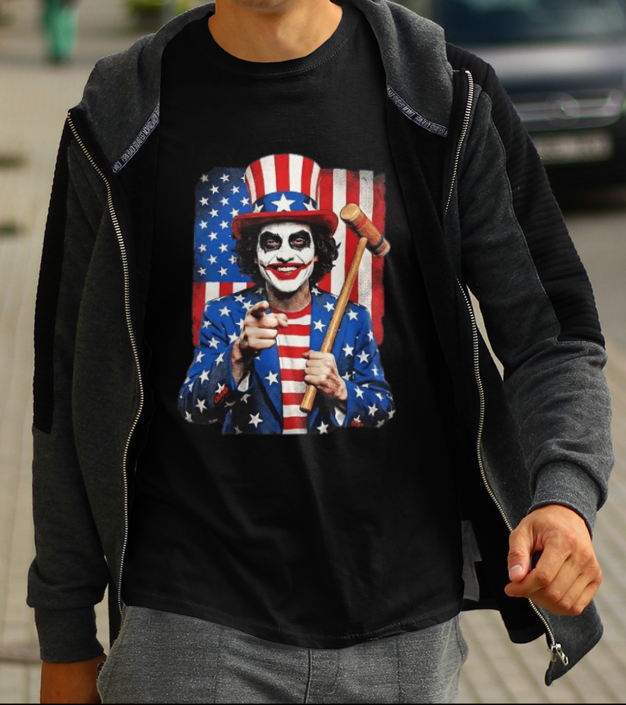 Uncle Jimmy USA Flag Joker Parody Patriotic Costume T-Shirt