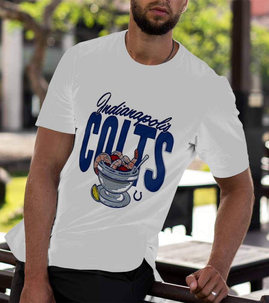 Indianapolis Colts Shrimp Cocktail Bowl Football Team T-Shirt