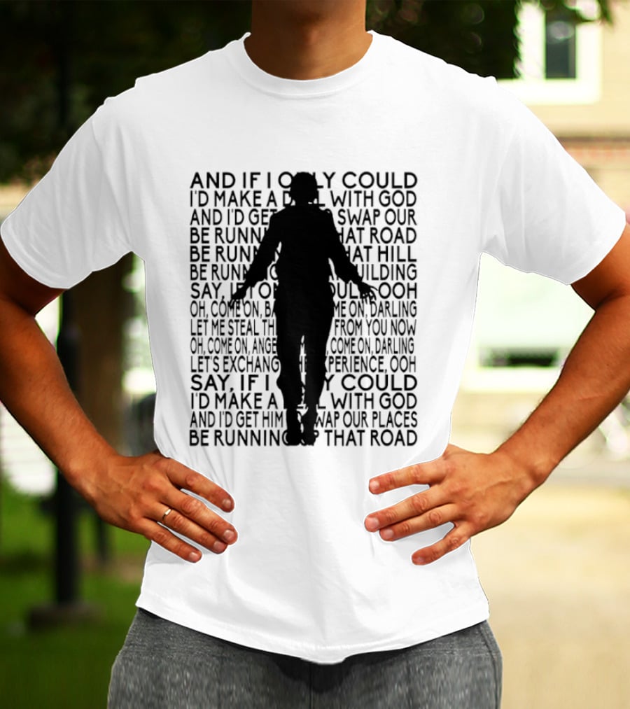 Running Up That Hill Max Mayfield Silhouette Lyrics T-Shirt