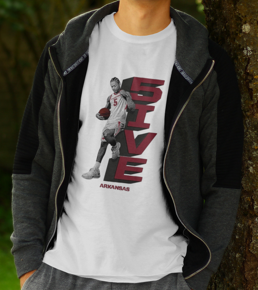 Darius Acuff Jr. 5ive Arkansas Razorbacks Basketball Player T-Shirt