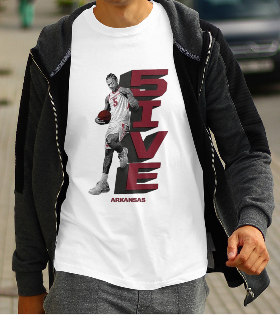 Darius Acuff Jr. 5ive Arkansas Razorbacks Basketball Player T-Shirt
