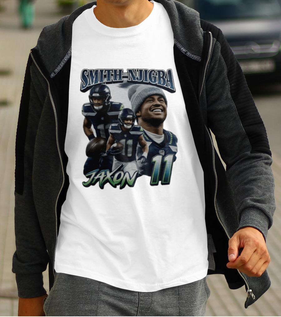 Jaxon Smith Njigba Seattle Seahawks 11 Player 90s T-Shirt