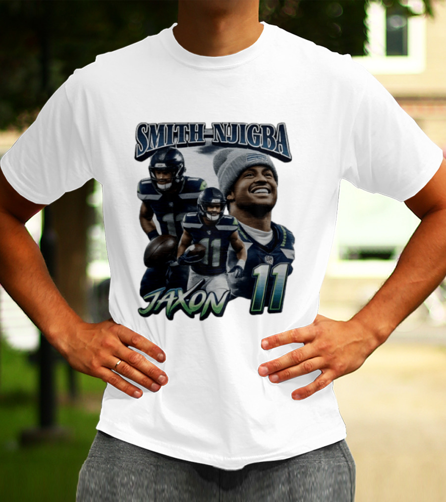 Jaxon Smith Njigba Seattle Seahawks 11 Player 90s T-Shirt