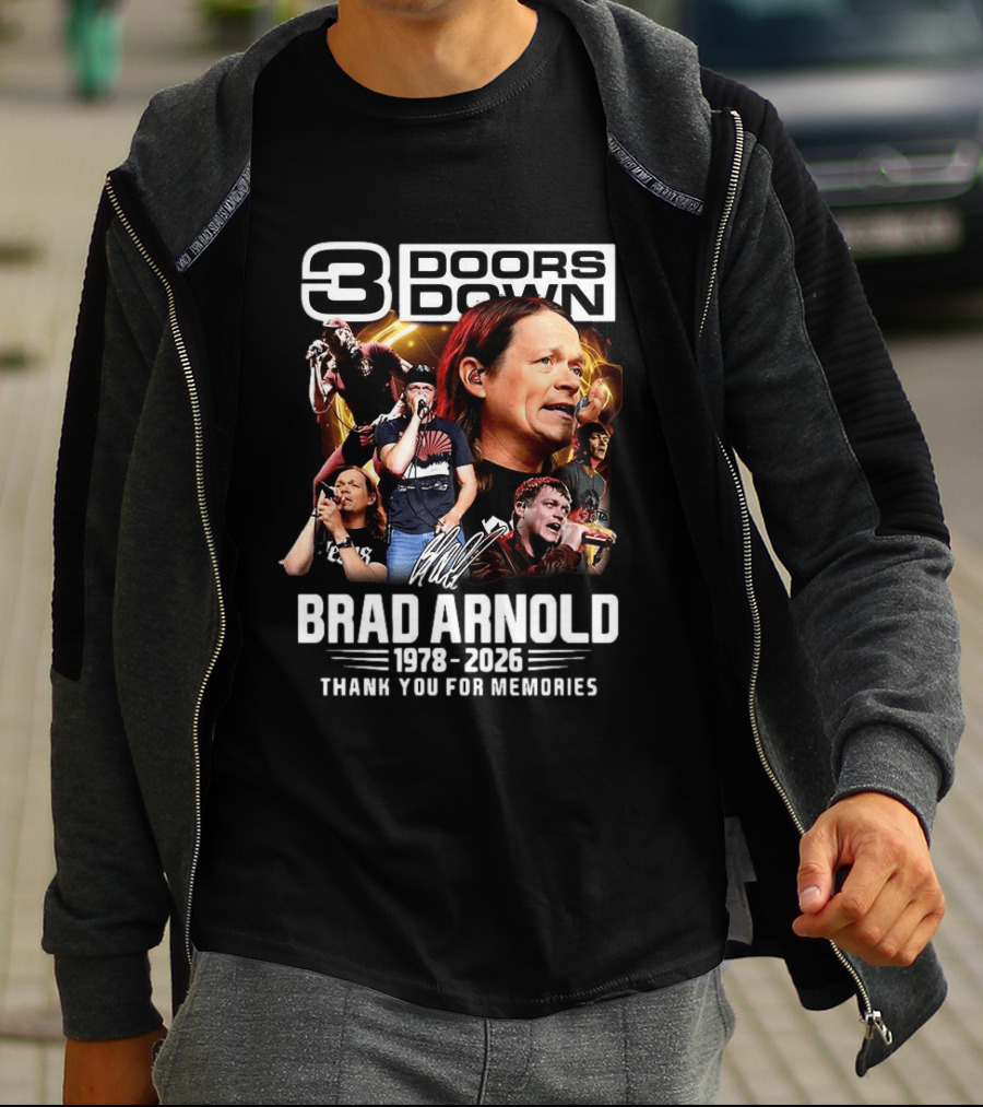 3 Doors Down Brad Arnold 1978 2026 Thank You For Memories T-Shirt