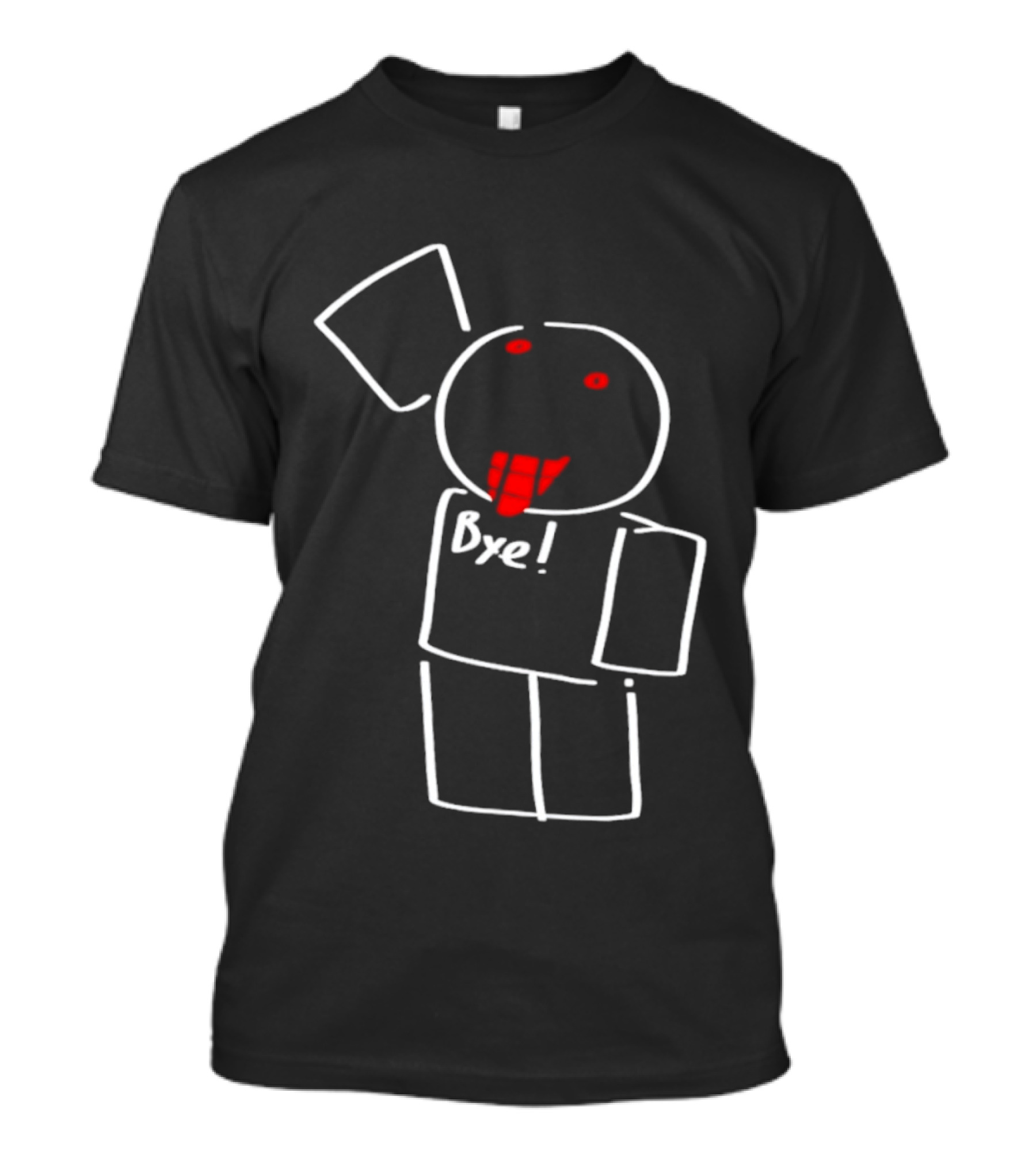 Debunkoider's Bye Paint Red Mouth Stick Figure T-Shirt