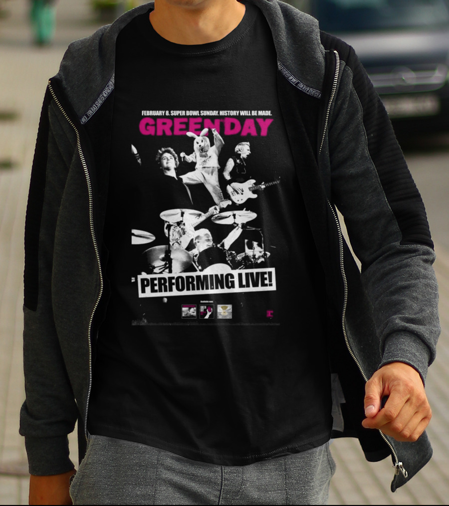 Green Day Performing Live At Levi's Stadium February 8 Super Bowl Sunday 2026 T-Shirt