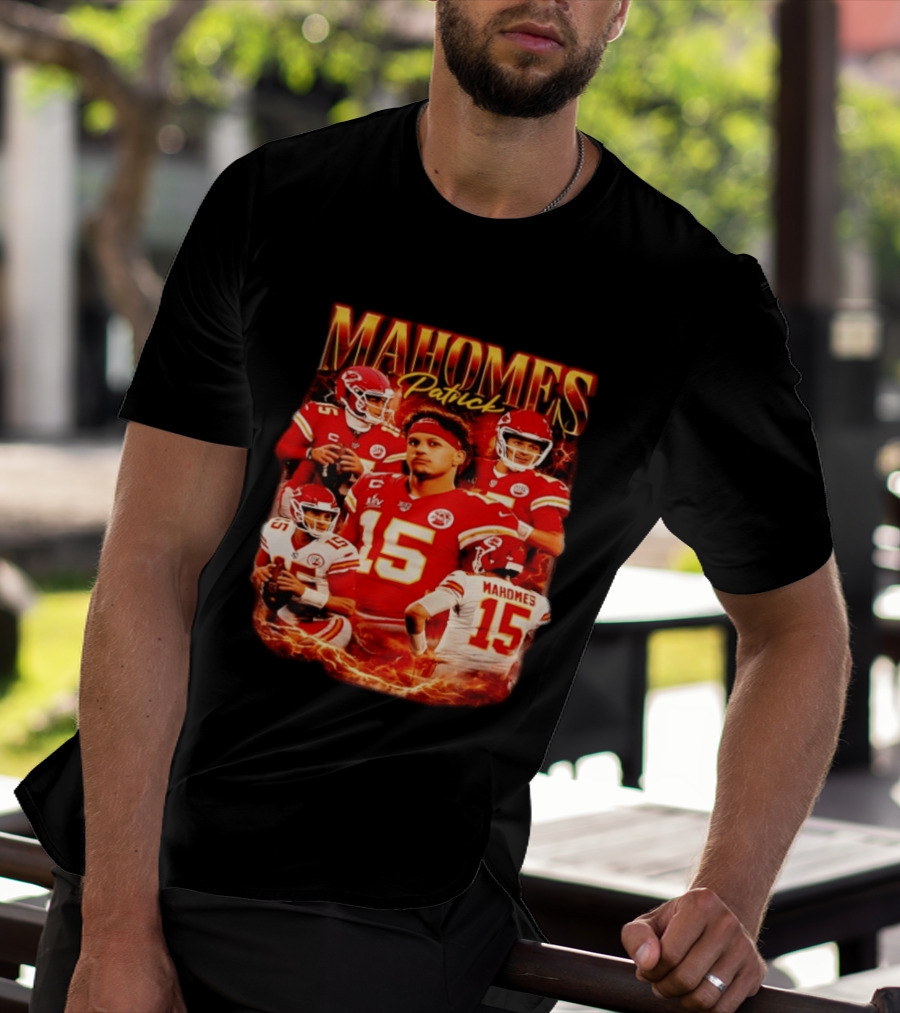 Patrick Mahomes Kansas City 90s KC Football Quarterback Chiefs NFL Champion T-Shirt