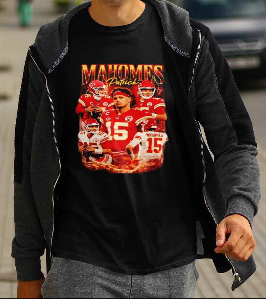 Patrick Mahomes Kansas City 90s KC Football Quarterback Chiefs NFL Champion T-Shirt
