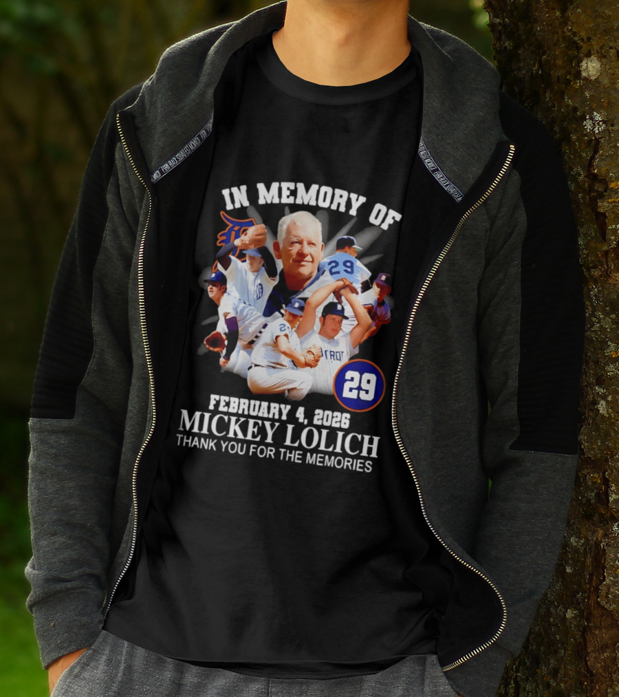 In Memory Of Mickey Lolich February 4 2023 Thank You For The Memories Detroit 29 T-Shirt