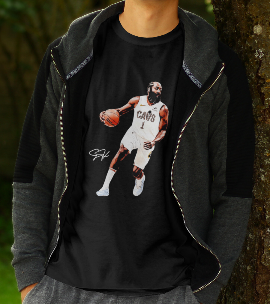 James Harden Basketball CAVS 1 Cavaliers Signature Debut T-Shirt