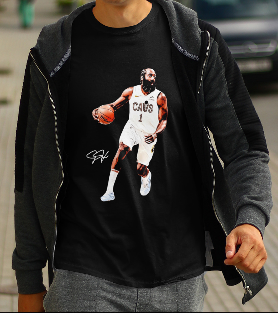 James Harden Basketball CAVS 1 Cavaliers Signature Debut T-Shirt