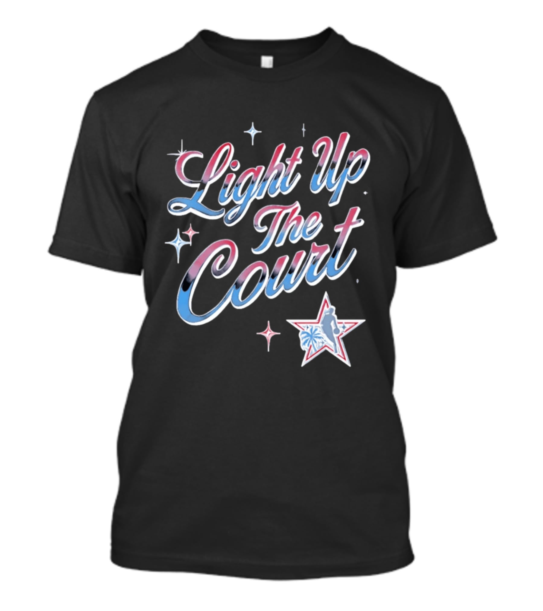 Light Up The Court NBA LA 2026 Basketball Stars And Sparkles T-Shirt