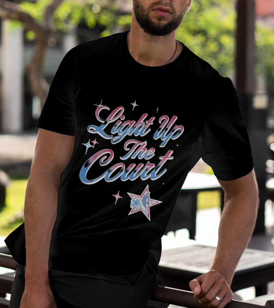 Light Up The Court NBA LA 2026 Basketball Stars And Sparkles T-Shirt