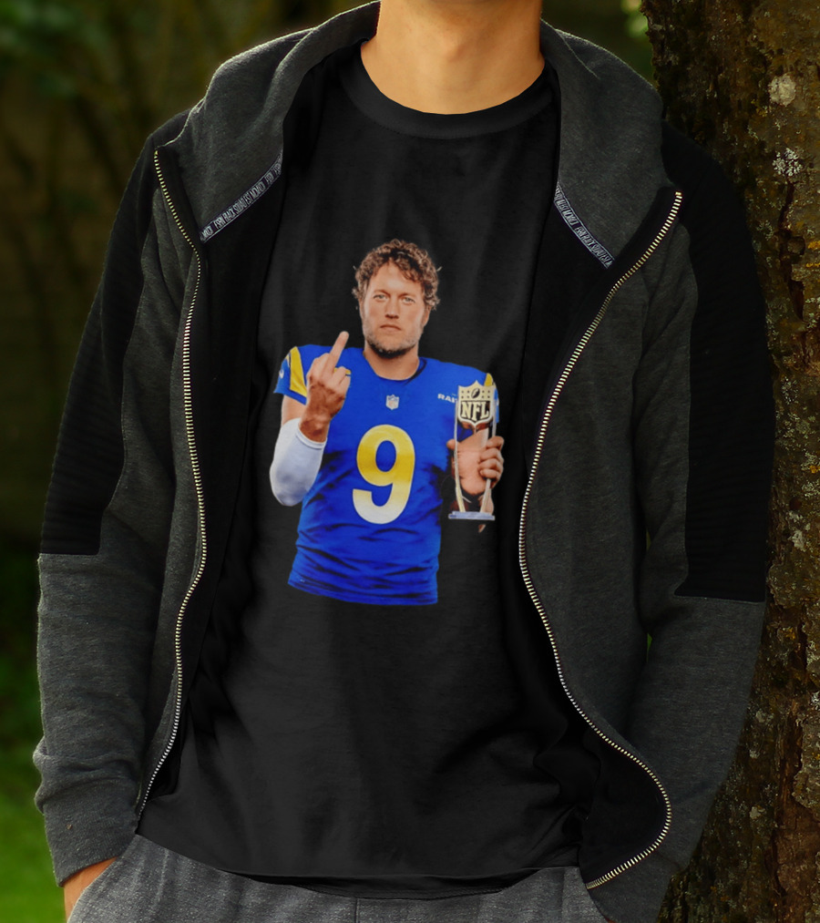 Matthew Stafford Los Angeles Rams 2025 MVP Gesture NFL Trophy T-Shirt