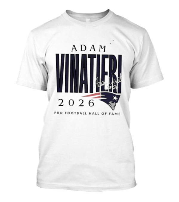 Adam Vinatieri 2026 Patriots Pro Football Hall Of Fame T-Shirt