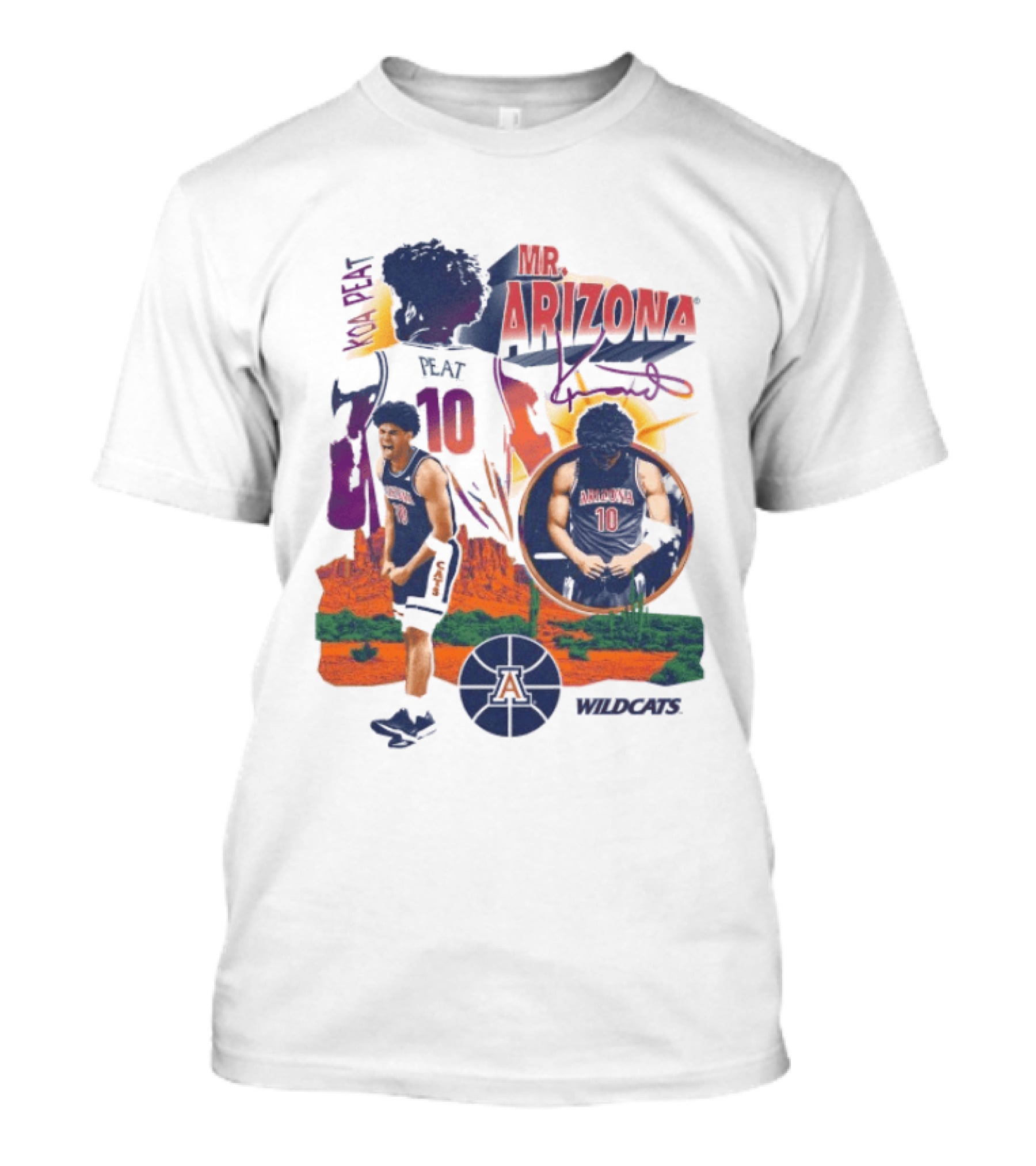 Koa Peat Mr Arizona Wildcats Number 10 Basketball T-Shirt