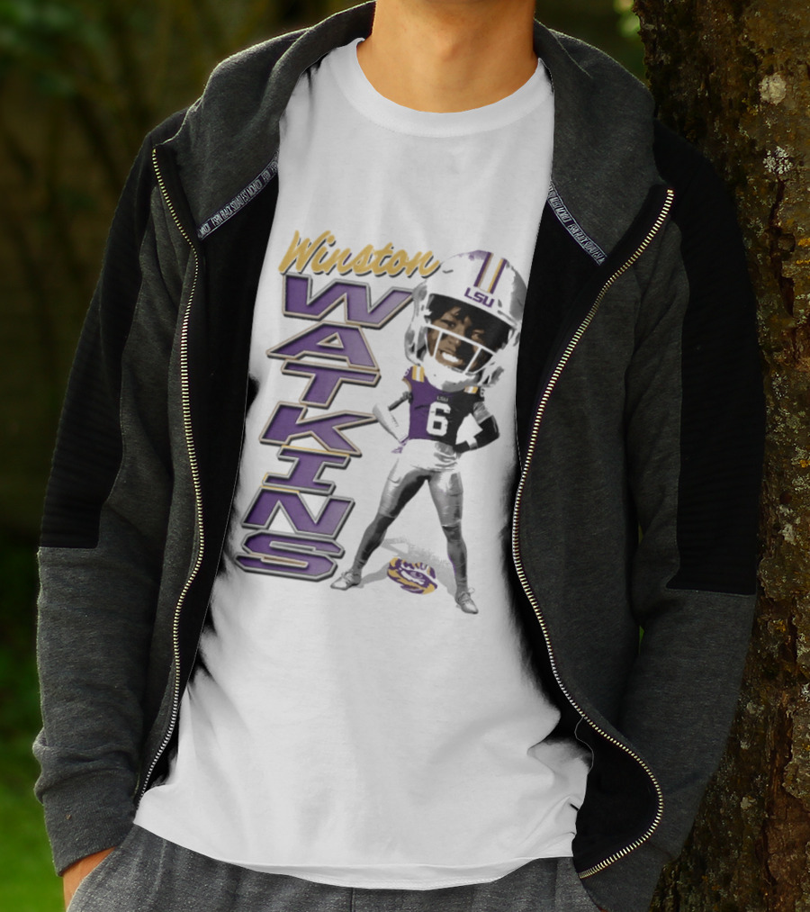 Winston Watkins LSU Tigers Football Caricature T-Shirt
