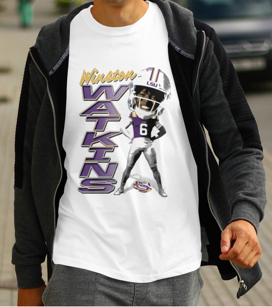 Winston Watkins LSU Tigers Football Caricature T-Shirt