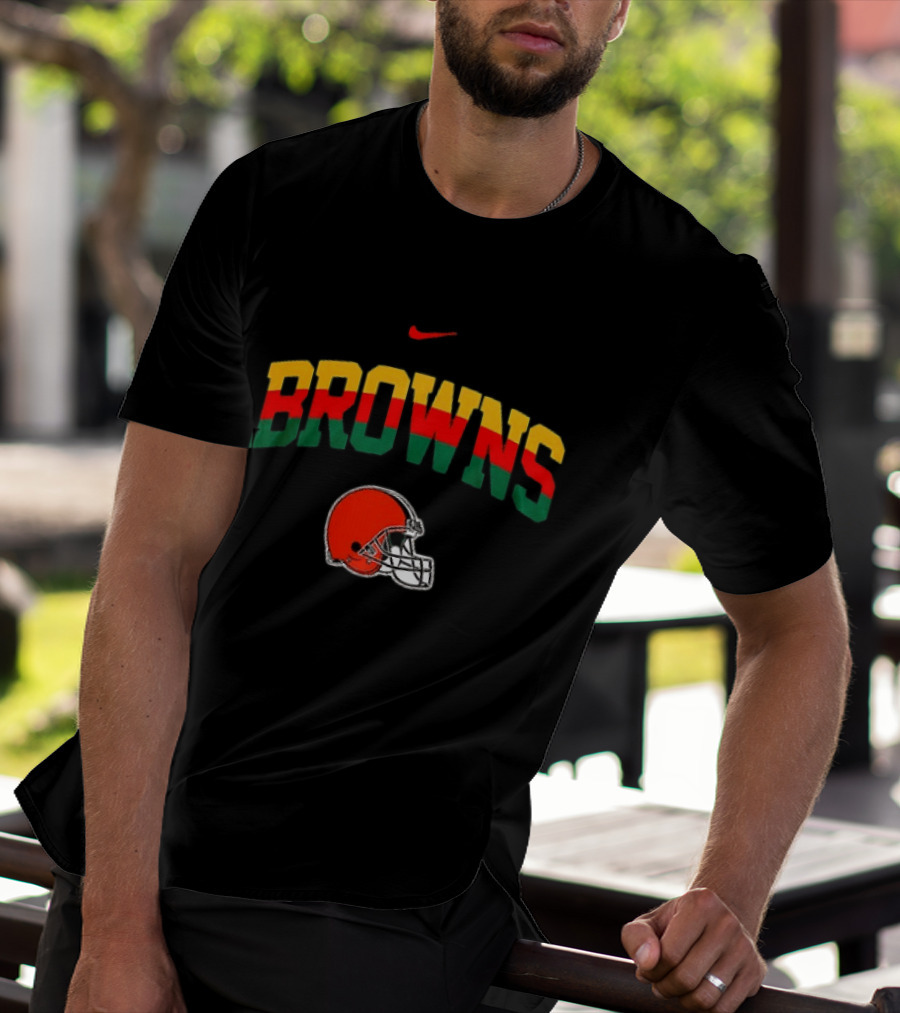 Cleveland Browns African Heritage 100 Years Nike Football T-Shirt