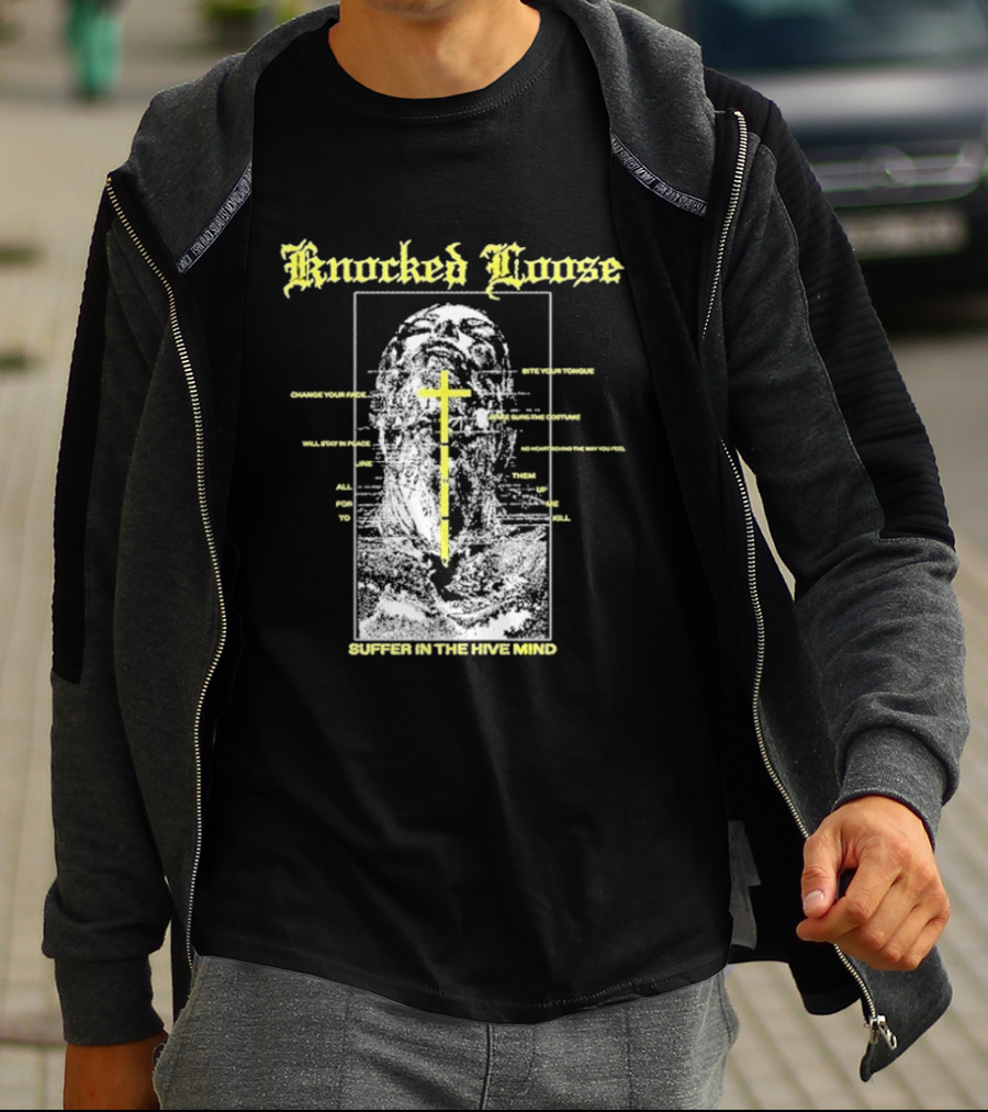 Knocked Loose Suffer In The Hive Mind Cross With Statue T-Shirt