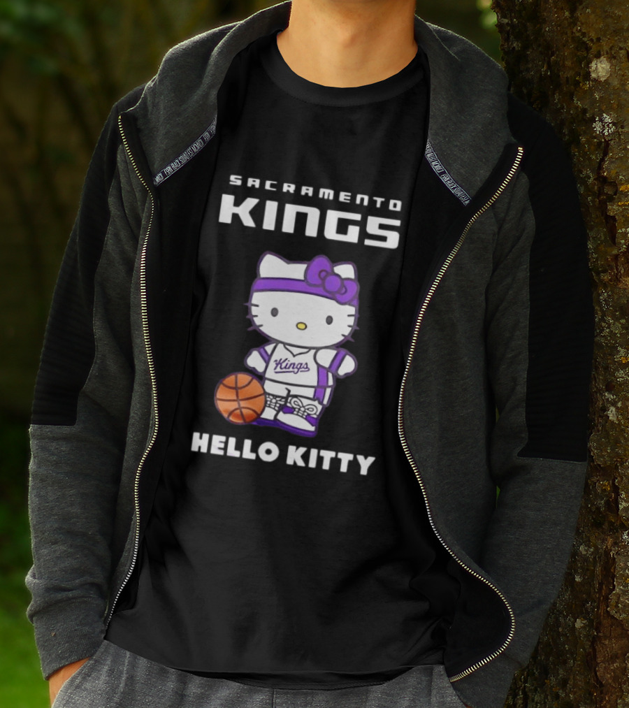 Sacramento Kings Hello Kitty Basketball 2026 Collaboration T-Shirt