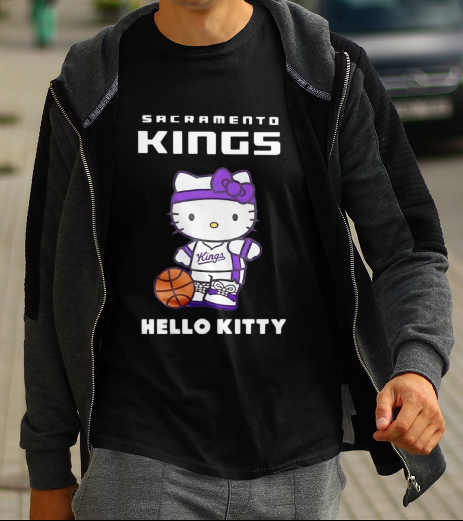 Sacramento Kings Hello Kitty Basketball 2026 Collaboration T-Shirt