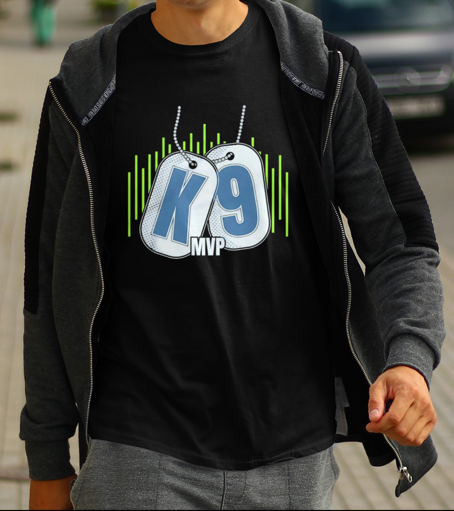 Seattle Seahawks K9 MVP Navy Dog Tags T-Shirt