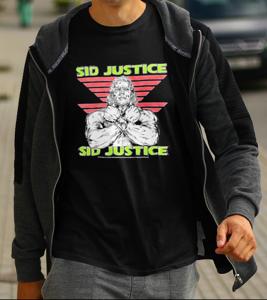 Sid Justice Wrestling Icon Retro Red T-Shirt