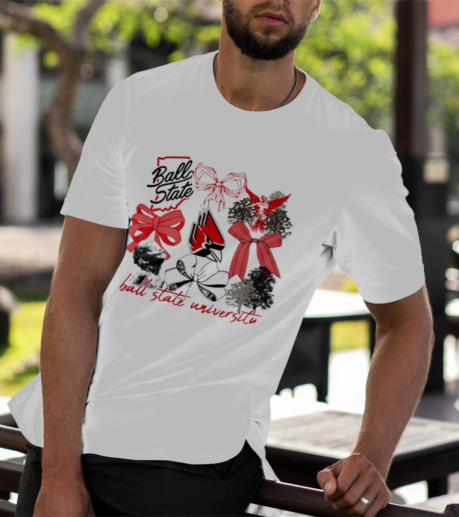 Ball State University Cardinals Bow T-Shirt