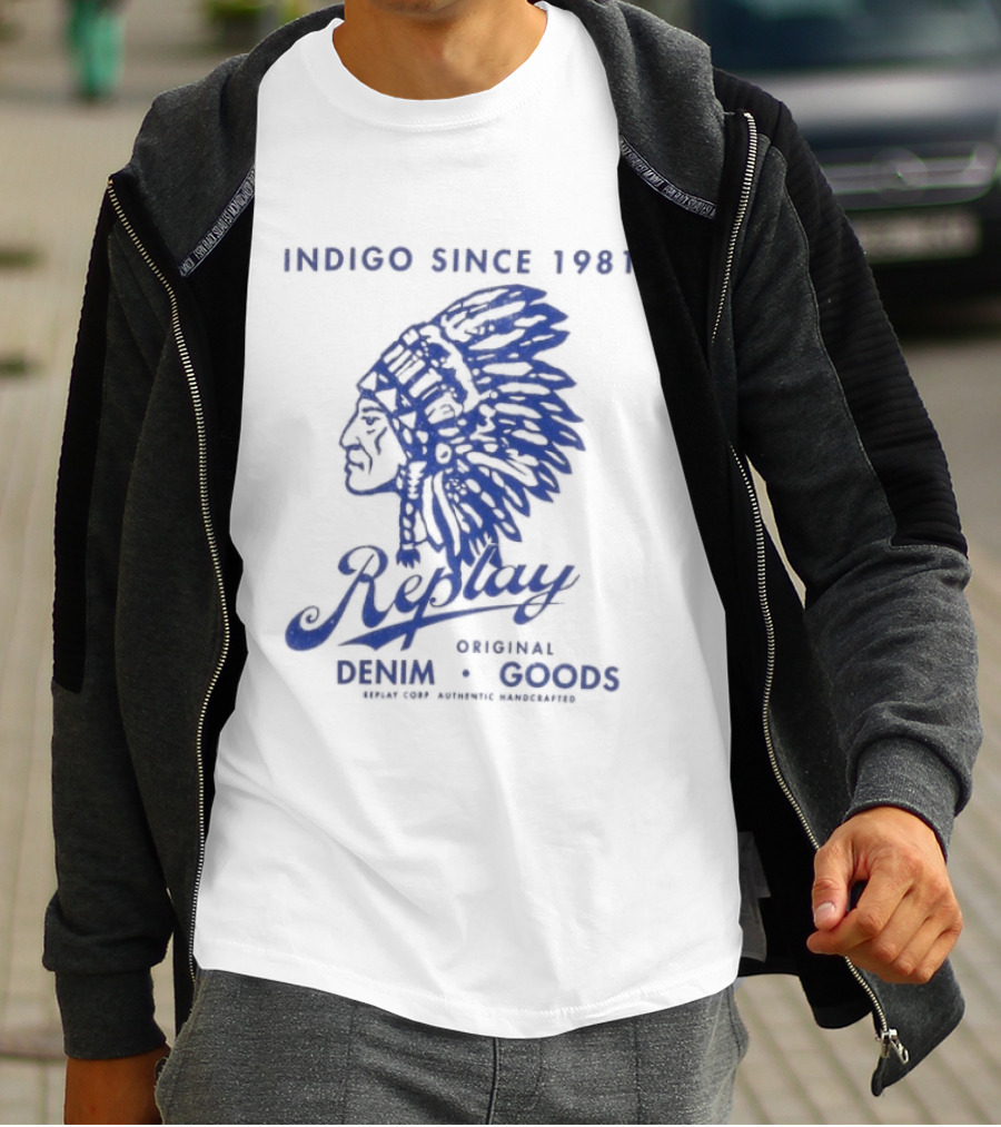 Indigo Since 1981 Replay Original Denim Goods T-Shirt
