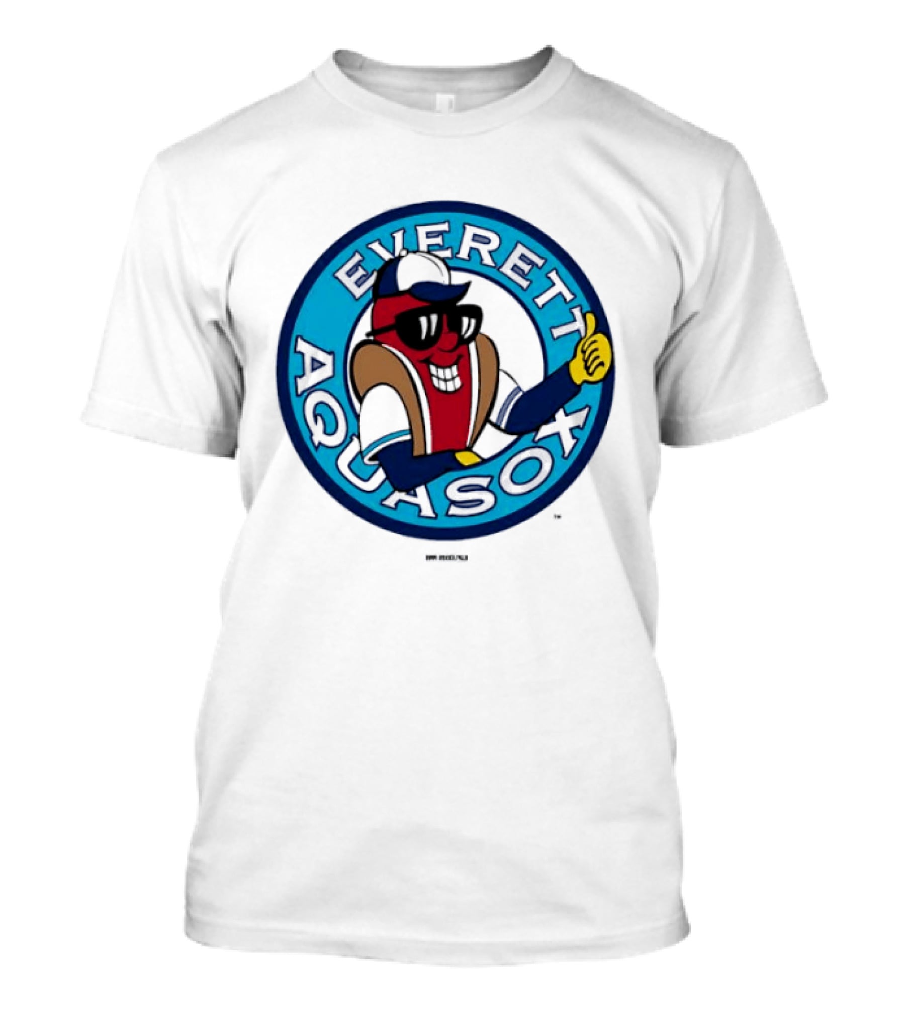 Everett AquaSox Frank Logo Baseball Team Mascot Thumbs Up T-Shirt