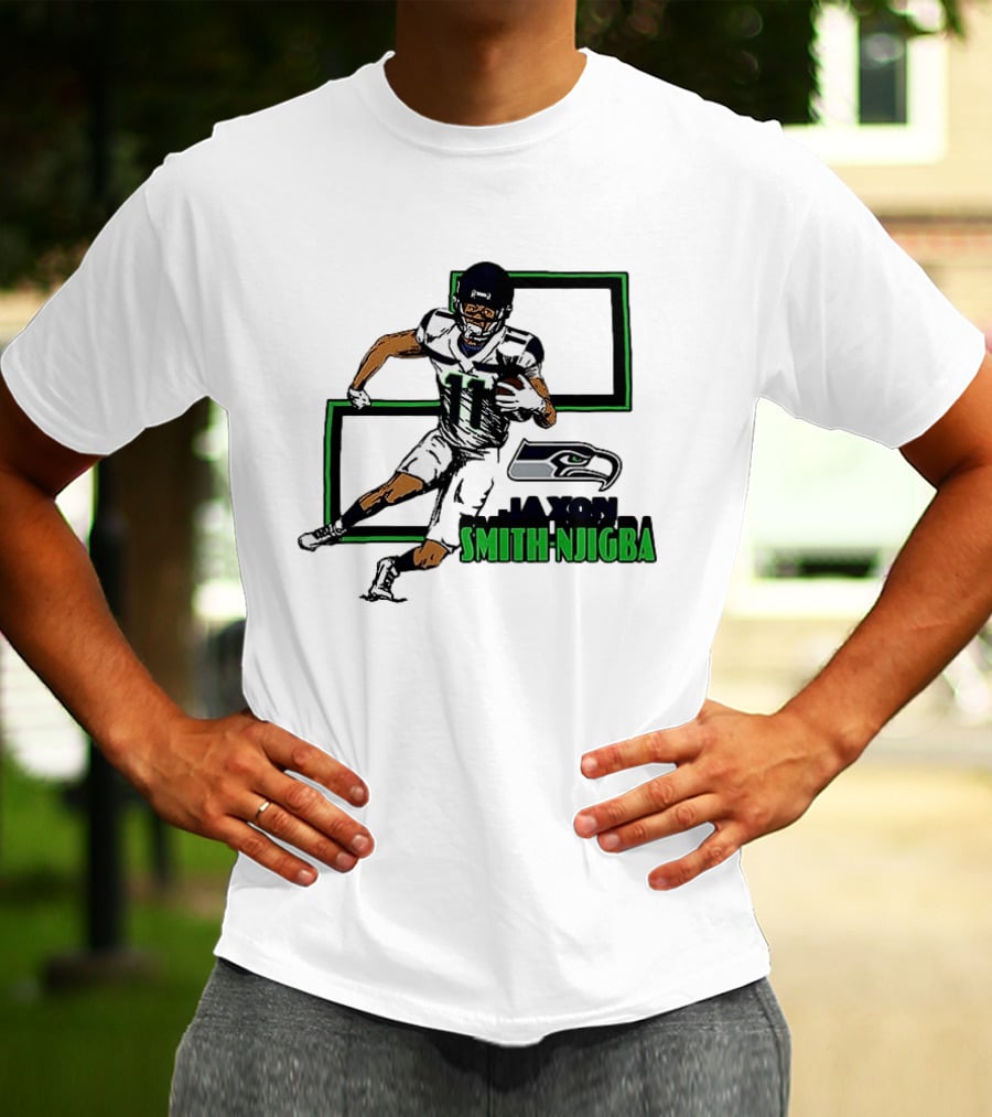 Jaxon Smith Njigba Seattle Seahawks Football Action Seahawks T-Shirt