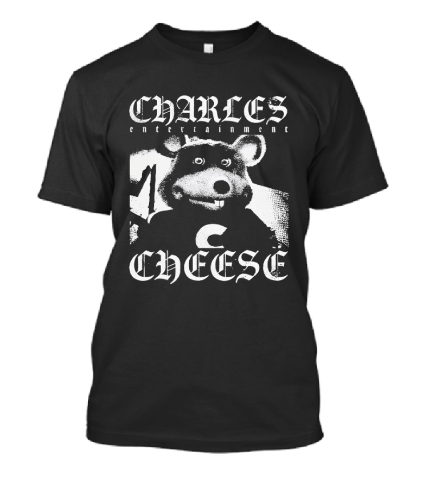 CHARLES ENTERTAINMENT CHEESE Vintage Gothic Rat T-Shirt