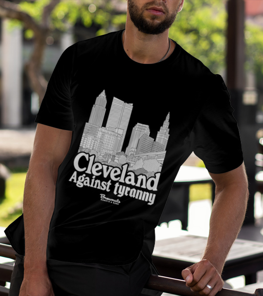 Cleveland Against Tyranny City Skyline Tower City Terminal Towers T-Shirt
