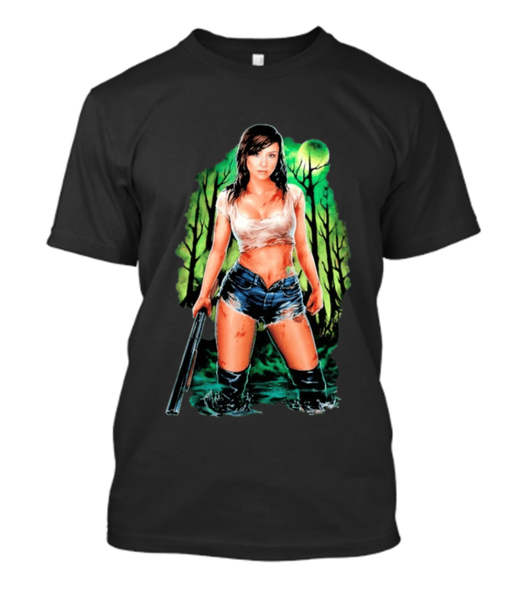 Danielle Harris Still Standing Fierce Survivalist Character In Forest Scene T-Shirt