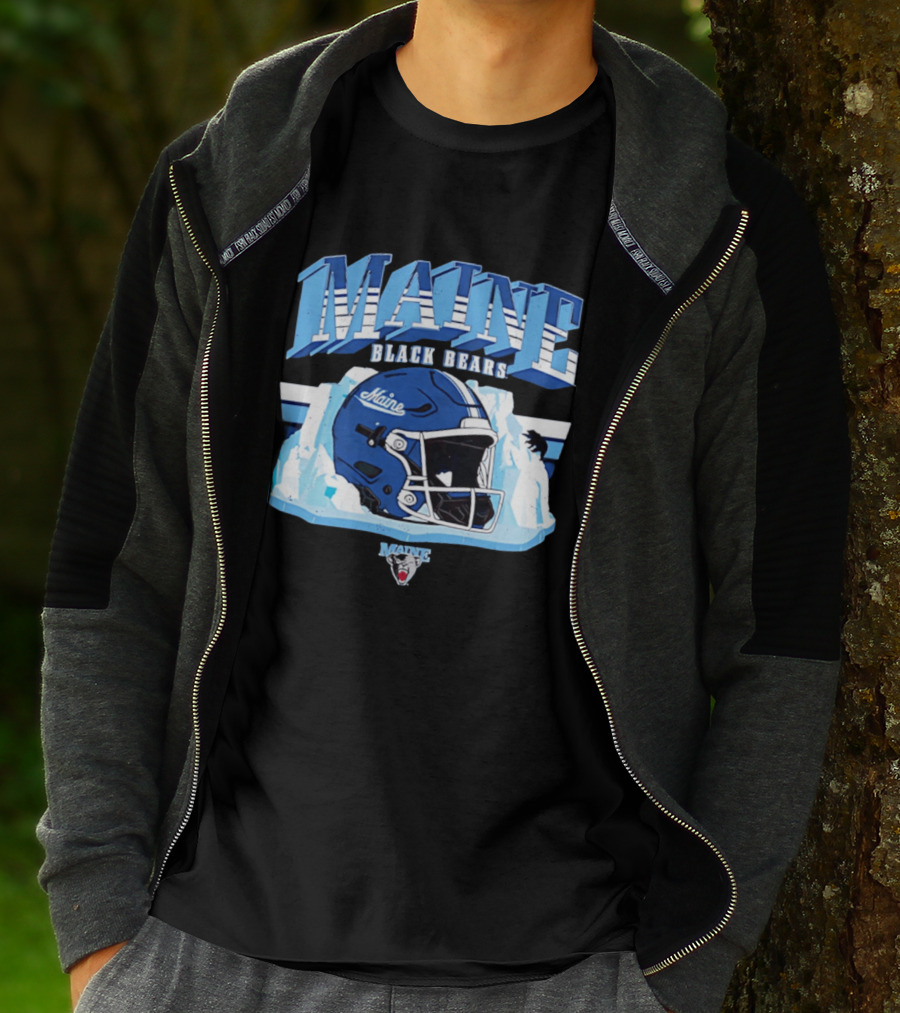 Maine Black Bears Football Helmet NCAA Team Spirit T-Shirt