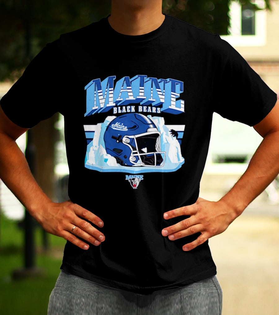 Maine Black Bears Football Helmet NCAA Team Spirit T-Shirt