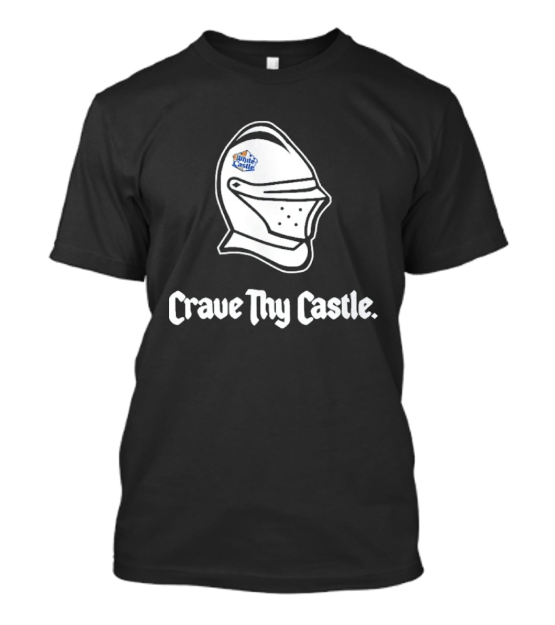 Crave Thy Castle White Castle Knight Helmet T-Shirt