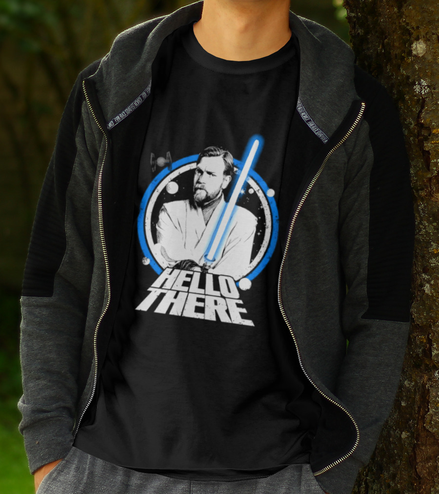Obi Wan Kenobi Hello There Lightsaber Circle T-Shirt