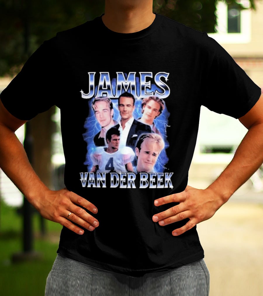 James Van Der Beek 90s Iconic Characters Collage T-Shirt