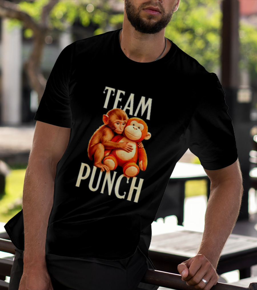 Baby Monkey Team Punch Cartoon T-Shirt