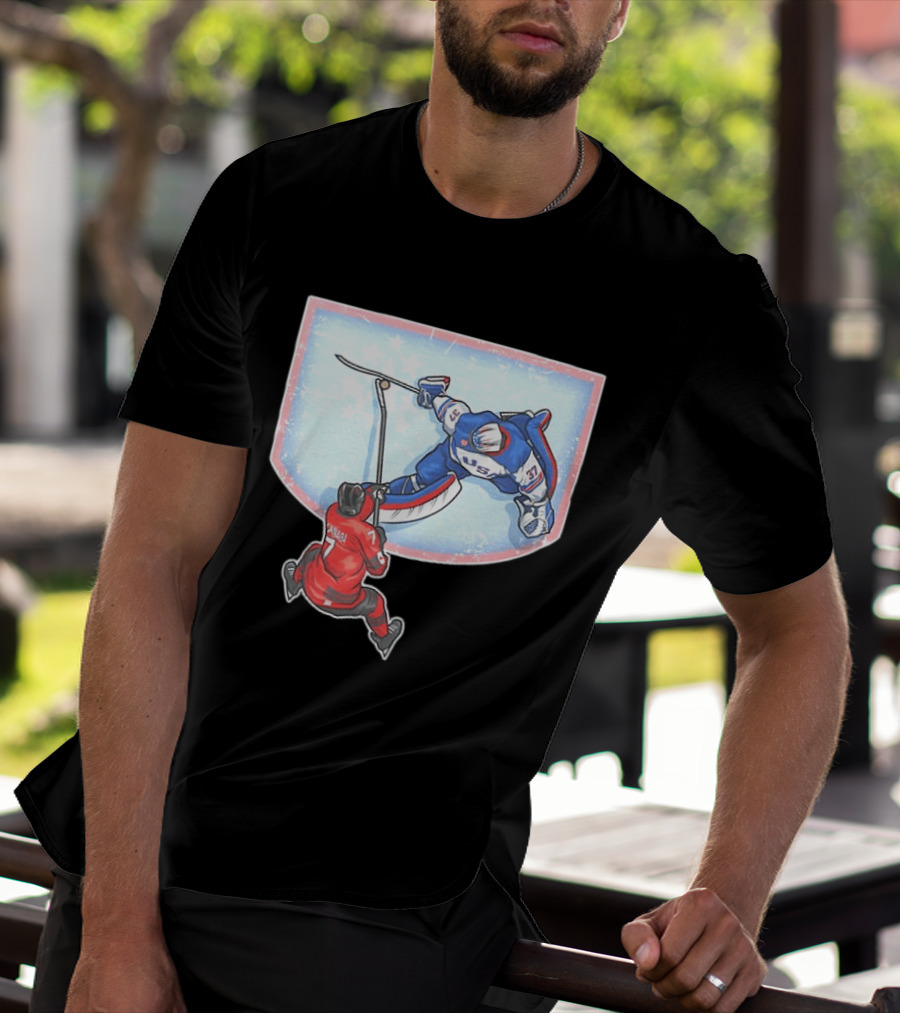 Connor Hellebuyck 2026 Winter Olympics USA Hockey Goalie Save Event T-Shirt